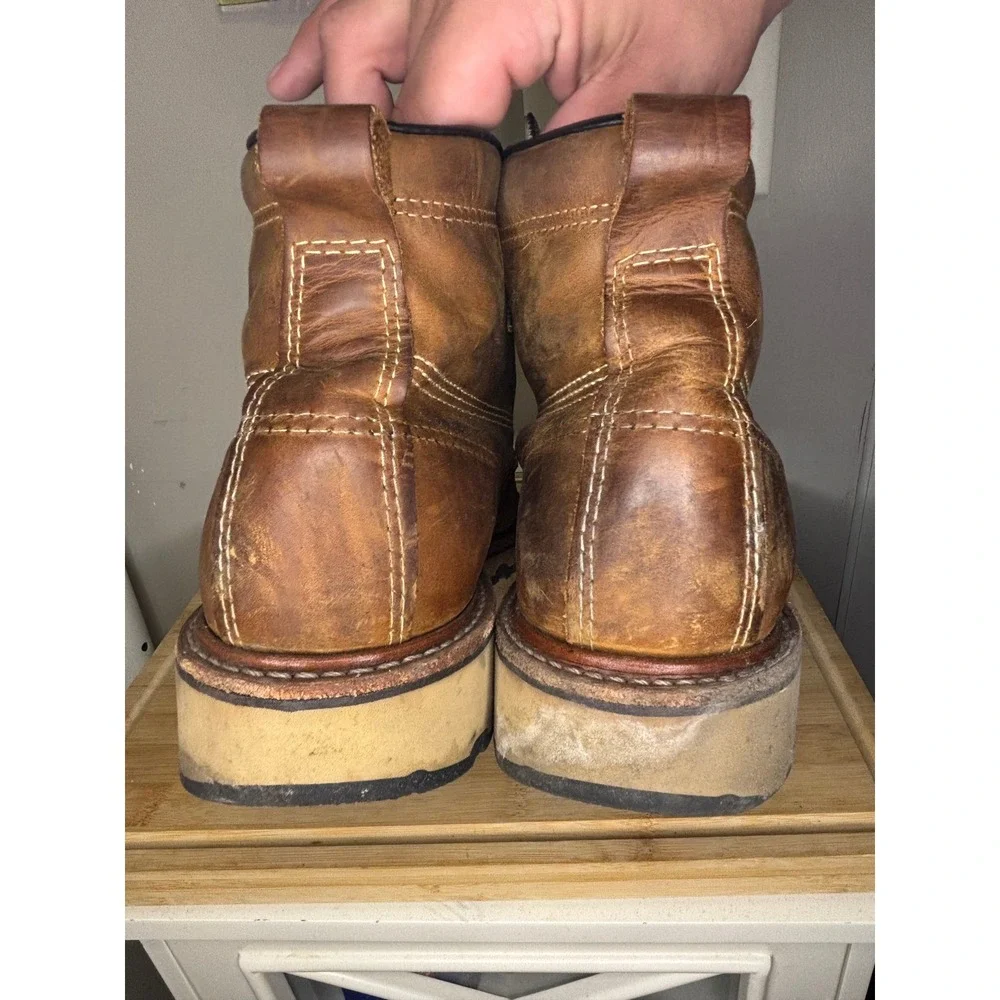 Carolina CA7029 Mens 10.5 2E Brown Leather Work Boots Union Made EH Rated